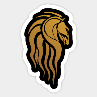 GYPSY VANNER HORSE IN GOLD SILUET Sticker